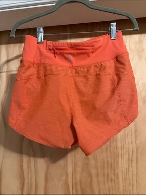 Athleta Run With it 3.5” Orange Athletic Shorts